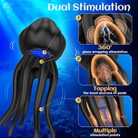 Verbesserter Größerer Männlicher Masturbator mit 10 Kraftvollen Vibrationen für Klitoris- und Brustwarzen-Stimulation, 8-Tentakel Vollumfassendes Erwachsenen-Sexspielzeug