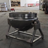 Pot multifonctionnel à enveloppe pour confiture et sauce chili, pot à gaz en acier inoxydable avec agitateur
