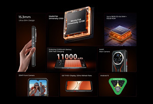 Teléfono Móvil Resistente Oukitel WP55S con Diseño Moderno, 11000mAh, 64MP, NFC, Pantalla de 6.6 Pulgadas y 120Hz, Android 15, Smartphone Empresarial, 12GB+512GB - Product Image 3