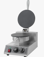 Machine à gaufres électriques commerciale avec plaques antiadhésives en acier inoxydable pour bar à collations et café