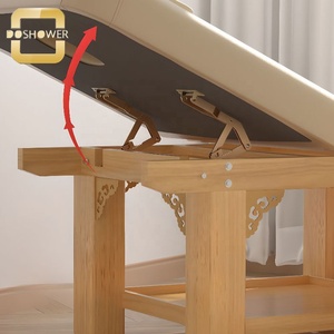 <span class=keywords><strong>Table</strong></span> de salon de beauté de 1 dossier réglable à moteur avec hauteur <span class=keywords><strong>fixe</strong></span> pour <span class=keywords><strong>table</strong></span> de <span class=keywords><strong>massage</strong></span> rectangulaire en <span class=keywords><strong>bois</strong></span> résistant avec tréteau - Product Image 3