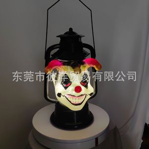 Halloween Clown Lantern Prop With Voice Activation Portable Skull Decoration For Party Atmosphere - Product Image 2