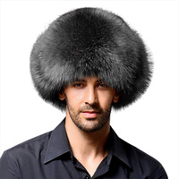 HZM-18268 Gorro de Piel Sintética para Hombre, Gorro de Invierno Cálido Estilo Ushanka, Gorro de Soldado Ruso, Gorro de Caza