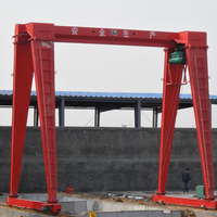 Gru a portale monogirder industriale elettrica da 20 tonnellate di alta qualità per impieghi gravosi, montata su rotaie per esterni, con motore