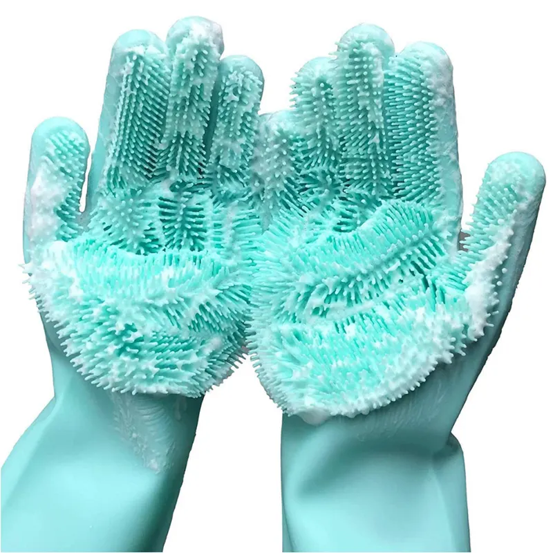 Silicone Cleaning Gloves Multifunction Magic Silicone Dish Washing Gloves For Kitchen Household Silicone Washing