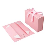Dossiers pliants en carton magnétique avec logo personnalisé, matériaux recyclés, emballage pour fleurs, gaufrage à chaud or, pelliculage mat