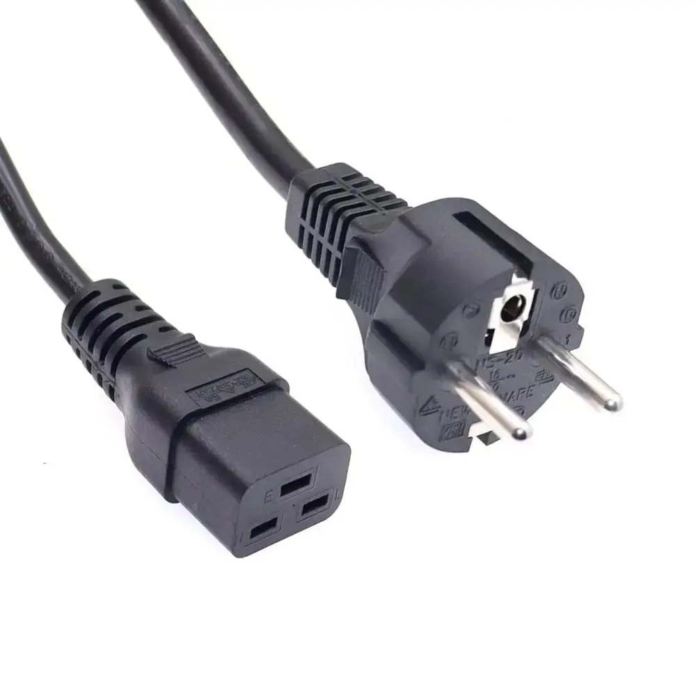 IEC 320 C19 Để EU Schuko 2 Prong Cắm Dây Mở Rộng Cho UPS Pdu C19 AC Cáp Điện