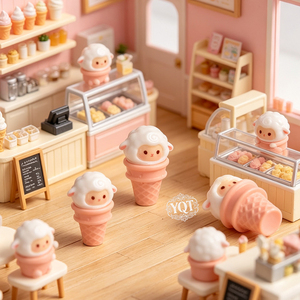 Breloque en résine Kawaii en forme de crème glacée pour la fabrication de bijoux DIY, accessoires de figurines miniatures - Product Image 3