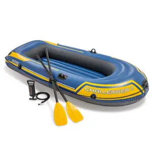 Intex 68367 Challenger 2 Air Sport Series bote inflable Kayak PVC lona foto Pedal barco 2 asientos pesca Kayak 2 personas