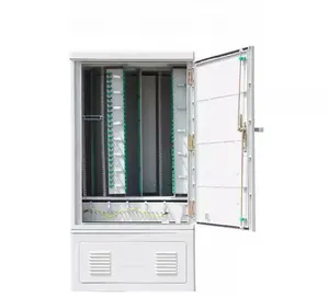 Ftth armoire extérieure en acier inoxydable FTTH usine fournisseur 144/288/576 Core extérieur fibre optique croix connecter armoire