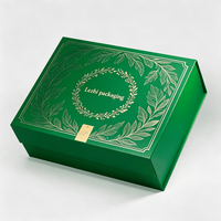 Caja de Regalo Navideña Moderna al por Mayor, Diseño Personalizado Verde, Caja para Dulces, Caixa De Presente