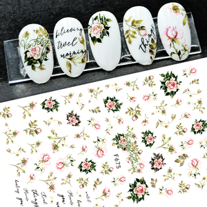 TSZS-pegatinas 3D Nail Art para <span class=keywords><strong>uñas</strong></span>, adhesivos autoadhesivos para <span class=keywords><strong>uñas</strong></span>, decoración de mariposas y <span class=keywords><strong>flores</strong></span> de colores variados, <span class=keywords><strong>2021</strong></span> - Product Image 4