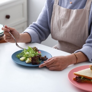 Assiette en céramique mate simple pour cuisine occidentale, usage commercial et domestique, plat de cuisson en céramique colorée, style <span class=keywords><strong>nord</strong></span>-européen - Product Image 3
