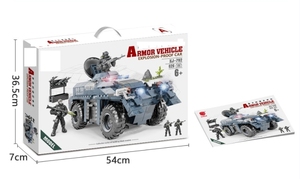 Swat Serie Pantservoertuig Bouwstenen Speelgoed Militaire Kids Block Set Swat Politie-Vrachtwagen Gepantserd Tactisch Transportvoertuig - Product Image 2