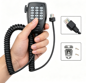 AARMN4026B PMMN4089A Micrófono <span class=keywords><strong>de</strong></span> Palma con Teclado DTMF, Micrófono PTT con Altavoz, Resistente y Portátil <span class=keywords><strong>para</strong></span> Radios Móviles y Walkie Talkies CB - Product Image 1