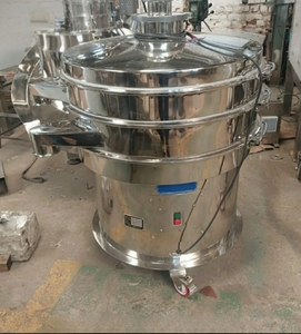 Machine de tamisage vibratoire numérique automatique en acier inoxydable avec composants PLC pour le criblage, le classement et la séparation des poudres, utilisée dans l'industrie alimentaire - Product Image 2