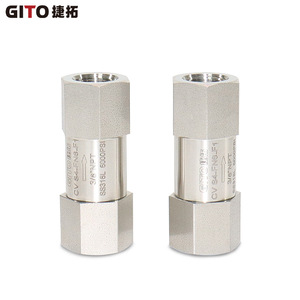 Vanne de retenue droite à filetage interne haute pression en acier inoxydable GITO 3/8'' NPT pour gaz - Product Image 5