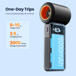 H1 Draagbare Handheld Turbo Ventilator Hoge Snelheid 15000Rpm 5000Mah Batterij Oplaadbare Mini Jet Ventilator Voor Auto Reizen Kantoor Buiten Gebruik - Product Image 3