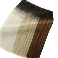 Extensiones de Cabello Humano Virgen Chino de Doble Trama, Varios Colores, Tejido a Máquina, Venta al Por Mayor del Fabricante