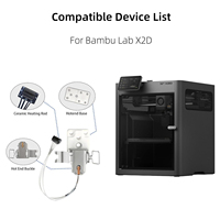 Rakitan Pemanas Hotend Kiri Kanan Printex untuk Bambu Lab X2D, Komponen Kepala Cetak Pemanas Keramik, Kit Suku Cadang Printer 3D