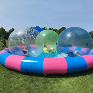 Piscina inflable redonda grande y colorida para verano, bolas para caminar en el agua, juegos de bolas Zorb de pesca, juguetes, juego deportivo - Product Image 2