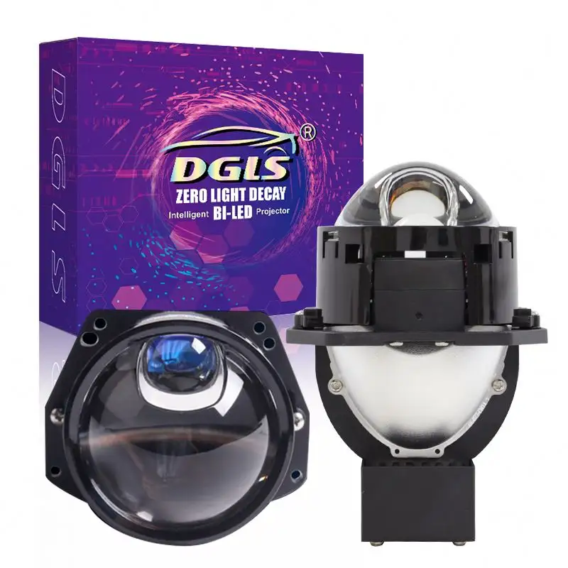 DGLS E200 LED Farol de Carro 130 W Bi LED Lente do Projetor Osram chip laser 3.0 Polegada Lente Protetor do Farol