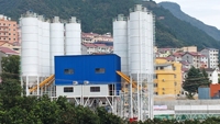 Centrale à béton électrique modulaire Haigang sur conteneur 240m³/h, structure en acier, garantie 1 an pour l'étranger