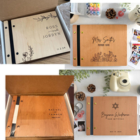 Livret de vœux de mariage en bois sur mesure de haute qualité cadeau de fiançailles et de mariage personnalisé livre de vœux en bois A6