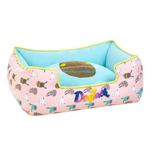 Vente en gros de canapé de haute qualité pour animaux de compagnie jolie impression lit carré imperméable pour <span class=keywords><strong>chien</strong></span> coussin de lit chaud et doux pour animaux de compagnie pour petits chiens et chats - Product Image 6
