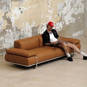 बेडरूम के लिए बहॉस-शैली की उच्च-शैली वाली सीधी-रेखा सोफे मल्टी-सीट लेदर लिविंग रूम विला व्यापार वार्ता के लिए - Product Image 4