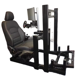 Simucupe <span class=keywords><strong>Formula</strong></span> Sim Racing Cockpit, Soporte de Aluminio para <span class=keywords><strong>Simulador</strong></span> de Carreras, Interior/Exterior, con Asiento, Soporte para Teclado y Freno de Mano, para Uso Doméstico - Product Image 1