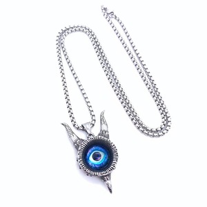 Collar Unisex de Acero Inoxidable con Colgante de Cuernos de Carnero y Ojo de Diablo, Regalo 2160157 - Product Image 2