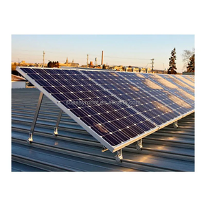 Supports de panneau solaire en aluminium Angle réglable Jambe avant Jambe arrière Toit plat Inclinaison Système de montage solaire - Product Image 1