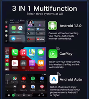 Adaptateur Wi-Fi double bande CarPlay Android Auto 2-en-1, Boîtier multimédia vidéo Netflix AI, Garantie 1 an pour véhicule