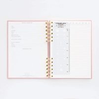 Quaderno con Copertina Rigida Standard, Carta Offset, Agenda Giornaliera Non Datata, Diario di Scrittura, 192 Pagine a Righe, Portapenna Elastico