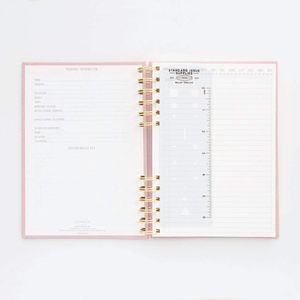 Cuaderno <span class=keywords><strong>de</strong></span> Tapa Dura Estándar con Papel Offset, Agenda Diaria Sin Fecha, Diario <span class=keywords><strong>de</strong></span> Escritura, 192 Páginas Rayadas, Soporte Elástico para Bolígrafo - Product Image 5