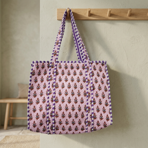 Bolsas de Almacenamiento Acolchadas de Algodón con Estampado a Mano, Estilo Campestre Francés, Hechas a Mano, de Gran Capacidad, para Viajes, Alimentos, Joyas - Product Image 2
