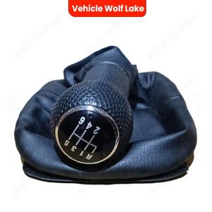 Poignée de levier de vitesse en cuir Vehicle Wolf Lake, 6 vitesses intégrées, pour Volkswagen Golf 4 - Product Image 3