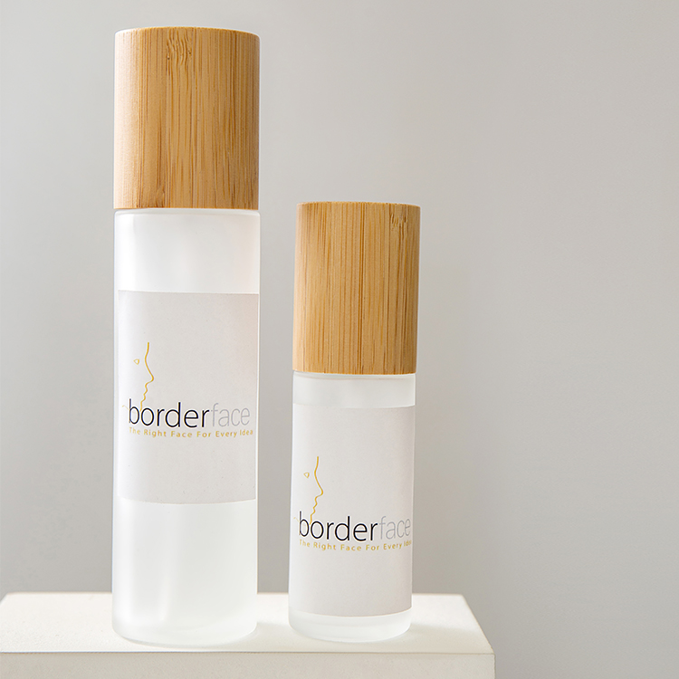 Kosmetik verpackung Bambus deckel 120ML 150ML Leerer Zylinder Frosted Skin  Care Set Lotion Glasflasche Kosmetik| Alibaba.com
