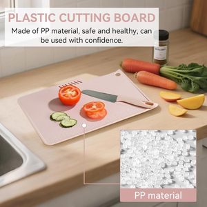 Juego de Tablas de Cortar Multifuncionales de Plástico PP con Logotipo Personalizado, Cuchillo para Frutas, Herramienta Auxiliar para Cocina y Camping - Product Image 5