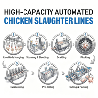 Coupe-orteils rotatif automatique pour volailles en acier inoxydable 304, machine à couper les pattes de poulet pour ligne de traitement de l'abattage de poulets et de canards