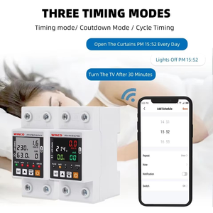 Protector <span class=keywords><strong>de</strong></span> Voltaje Inteligente WiFi TUYA 63A, Dispositivo <span class=keywords><strong>de</strong></span> Relé, Interruptor, Medidor <span class=keywords><strong>de</strong></span> Energía kWh TVS1-63T, Compatible con <span class=keywords><strong>Google</strong></span> Assistant - Product Image 4