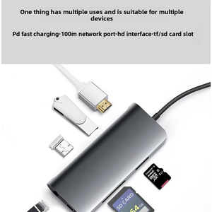 <span class=keywords><strong>Hub</strong></span> USB multifonction 7 ports <span class=keywords><strong>USB2</strong></span> <span class=keywords><strong>0</strong></span> HDMI 4K Type C PD 2 <span class=keywords><strong>0</strong></span> Carte SD TF Compatibilité forte Alliage d'aluminium pour ordinateur portable - Product Image 5