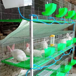 YYC Ensemble complet galvanisé à chaud sans fumier nettoyage lapin élevage ferme lapin Cage - Product Image 5