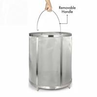Panier-filtre en treillis métallique tissé en acier inoxydable sur mesure, 300-400 microns, pour l'élimination des résidus de céréales dans la brasserie