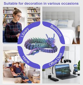 Jouet en plastique Dragon du Nouvel An chinois - Jouet interactif amusant pour enfants pour les célébrations festives - Product Image 1