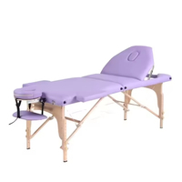 Meistverkaufte Tragbare Verstellbare Luxuriöse Camillas De Masajes PU-Leder Wasserdichte Holz-Spa-Liege Massagetisch