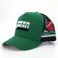 Fabricant de casquettes trucker en coton à 5 panneaux, ajustées, avec dos en maille, broderie de logo personnalisée, vente en gros