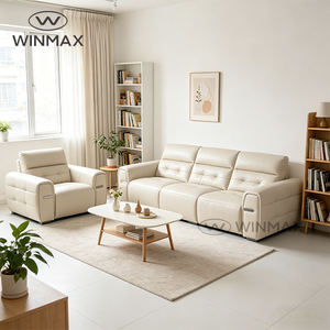 <span class=keywords><strong>Canapé</strong></span>-lit carré moderne de luxe en cuir véritable, électrique et inclinable, deux places, <span class=keywords><strong>mousse</strong></span> <span class=keywords><strong>haute</strong></span> <span class=keywords><strong>densité</strong></span> durable <span class=keywords><strong>pour</strong></span> salon, hôtel, villa - Product Image 2
