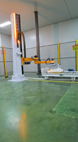Robot de palettisation robuste à 4 axes de type colonne, machine de palettisation automatique de sacs avec pince à fourches pour la manutention des matériaux
